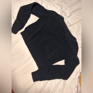 cropped black sweater